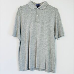 Peter Millar Light Gray Short Sleeve Polo Shirt for Men